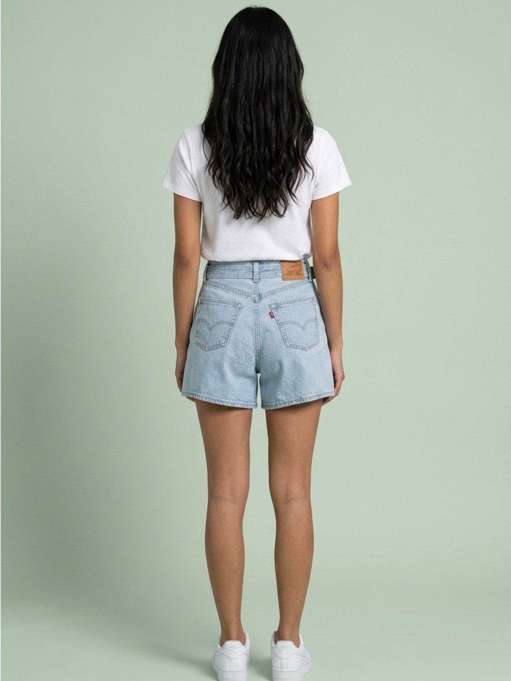 NWOT Levi's Light Blue High-Waist Denim Shorts